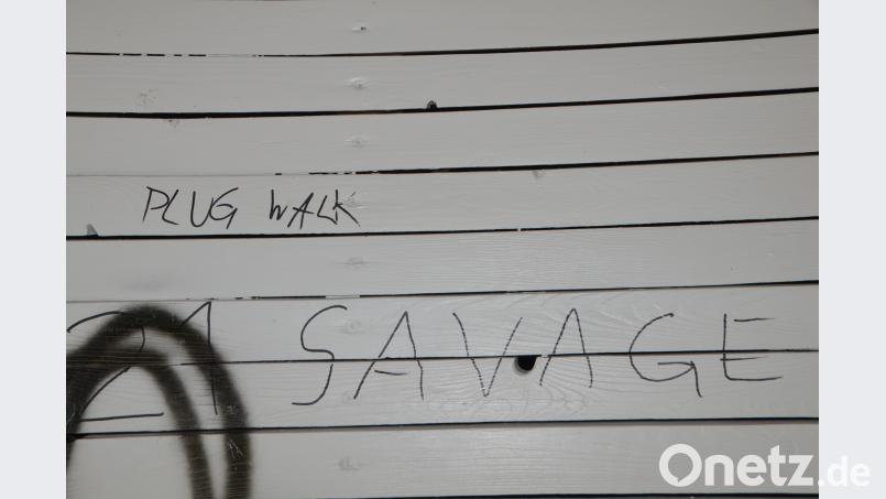 Im Stadtgebiet entdeckte die Polizei etliche Schmierereien. dob