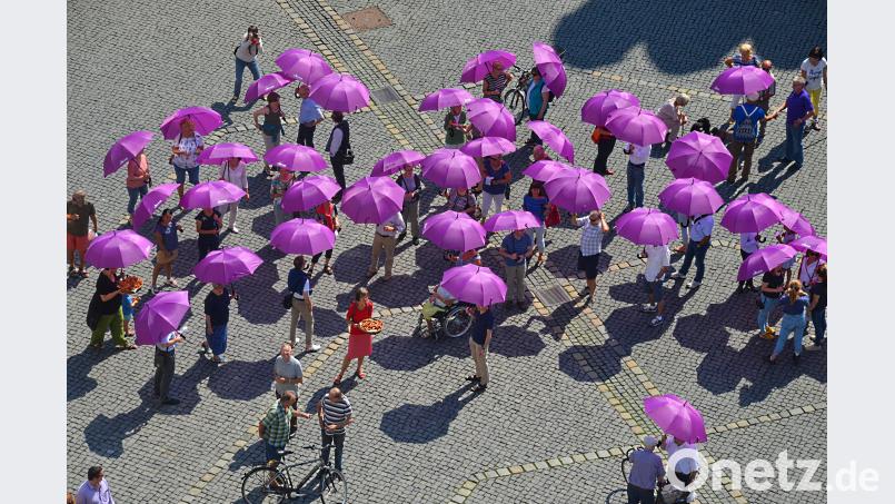 Mit einem Flashmob versuchte St. Michael die Kirchenvorstandswähler zu mobilisieren. Bild: Kunz Kunz