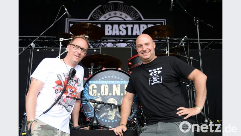 Ein Grinsen zum Abschluss. Die Veranstalter der G.O.N.D. Timo Hofmann (links) und Steffen Kiederer waren mit der diesjährigen Auflage ihres Festivals vollends zufrieden. Andreas Brückmann