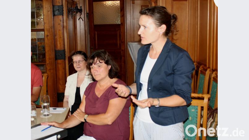 Für das Landratsamt Neustadt nahmen Daniela Franz und Andrea Höning (von rechts) Stellung zu den Ergebnissen der ÖPNV-Bürgerumfrage. bjp