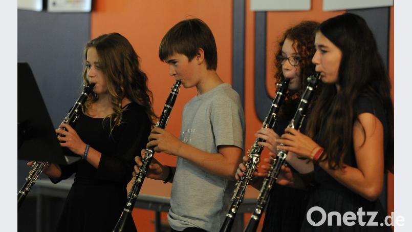 Klarinetten-Ensemble mit "Holzwurm Boogie". (gf)