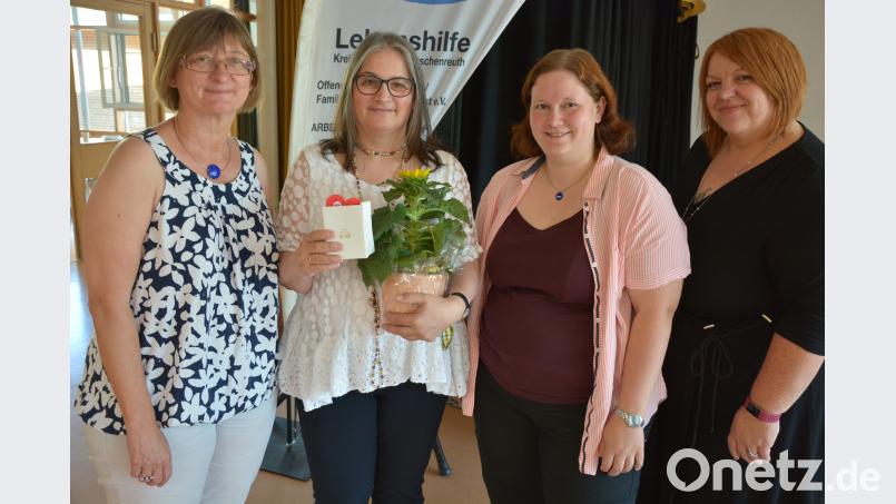 Sechs Jahre lang führte die Schönhaiderin Gisela Worf (2. von links) den Elternbeirat des Förderzentrums als Vorsitzende. Dank zollten zum Abschied Schulleiterin Anne Geiger (links) sowie Sandra Köstler und Christina Ponader (von rechts). jr