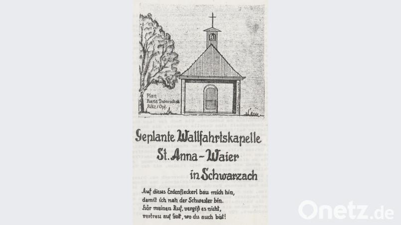 Das Titelbild der Information zum geplanten Kapellenbau an die ehemaligen Landsleute vom Kirchensprengel Waier Archiv Johann Vogl