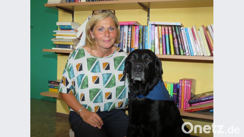 Buddy ist der Labrador von Lehrerin Bettina Bergauer. Sie sagt lachend über ihren Liebling, wenn er kein Hund wäre, wäre er gewiss vor Friedfertigkeit ein Schaf geworden. ubb