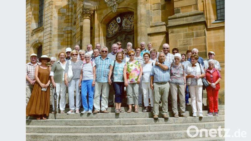 Die Koronarsportgruppe Marktredwitz vor der Basilika Vierzehnheiligen. kro