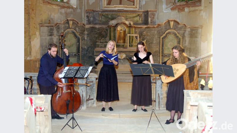 Matyas Berdych harmoniert wunderbar mit dem Damentrio aus Anna Czerninova, Veronika Vojirova und Barbora Hulcova (von links). fjo