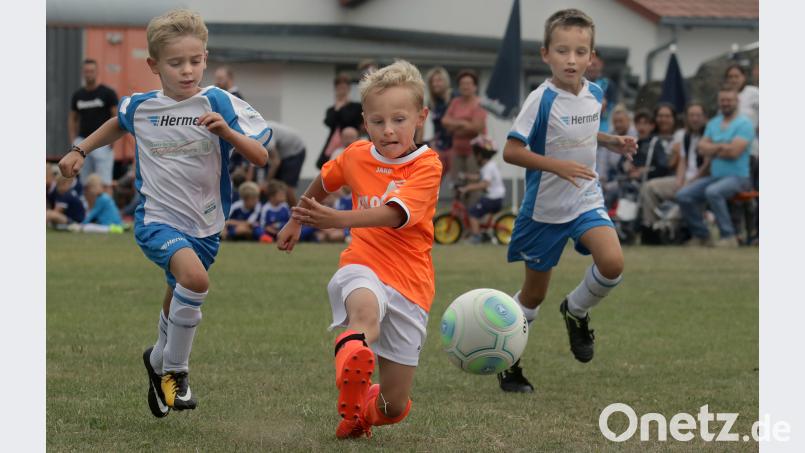 Mit viel Ehrgeiz, aber auch mit Spaß am Sport waren die Nachwuchsfußballer bei der Sache. Wolfgang Steinbacher