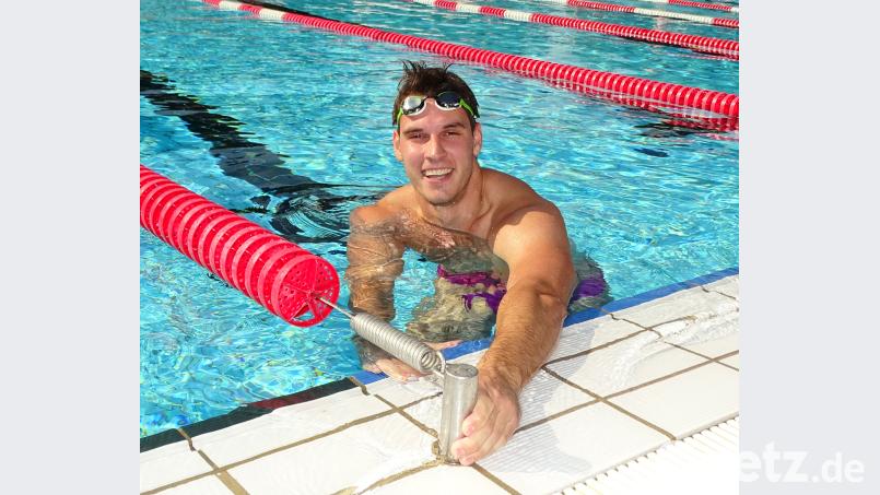 Über 50 Meter Freistil legte Philipp Wolf außer Konkurrenz die Zeit von 24,6 Sekunden im Schätzlerbad hin. Dobmeier