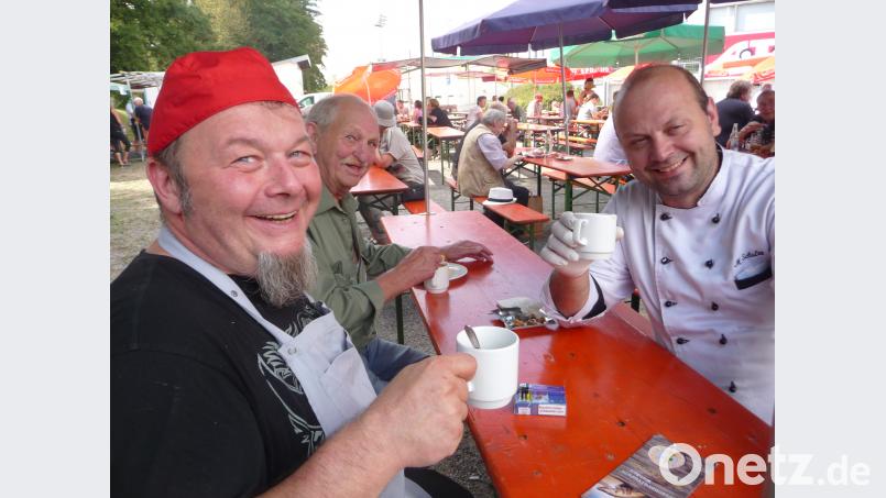 Selbst der Mann vom Grill braucht mal ne Kaffeepause. Kunz