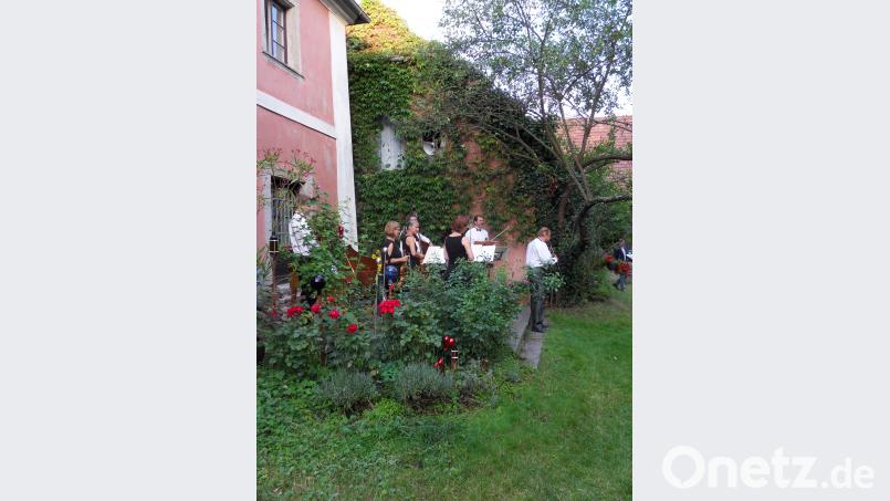 Das Adamus Ensemble im Pfarrgarten hbl