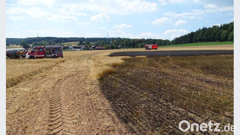 Intelligente Maßnahme: Mit dem Grubber wurde ein Steifen umgepflügt und dem Feuer den Weg abgeschnitten. Dobmeier