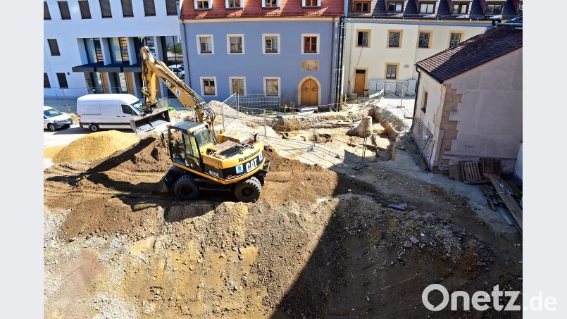 Dieser Bagger beunruhigt die Anwohner des Spitalgrabens. Er hat aber nicht mit dem Vorhaben von Ten Brinke zu tun, das auf dem ehemaligen Bürgerspitalgelände entsteht. Petra Hartl