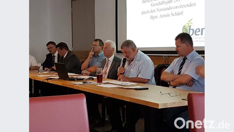 Vorstandsvorsitzender Armin Schärtl (Zweiter von rechts) erläuterte die wirtschaftliche Situation der Bürgerenergiegenossenschaft Oberpfalz. hkg