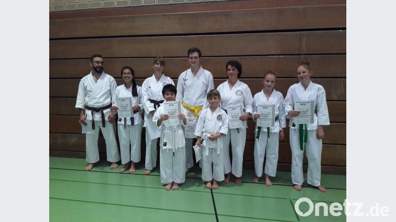 Die Teilnehmer der Stadtmeisterschaft in Karate vom Dojo Neustadt adj