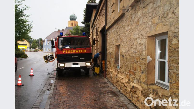 In die Keller der Brauerei Jacob drückte nach dem Gewitter am Donnerstag Nachmittag das Wasser. sir