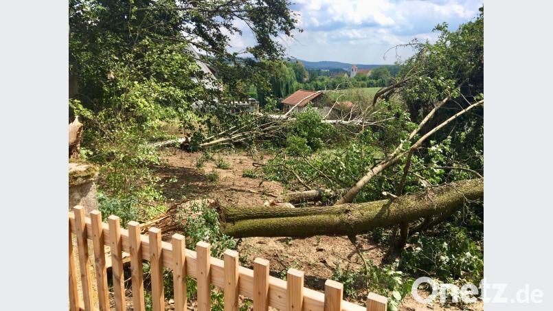 In diesem Garten in Schönlind hat sich das Gewitter ausgetobt. upl