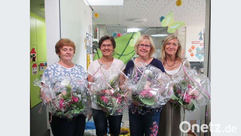 Von links nach rechts: Ella Merkl (25 Jahre), Doris Murr (15 Jahre), Maria Hösl (30 Jahre) , Veronika Mühlhofer (35 Jahre). xs