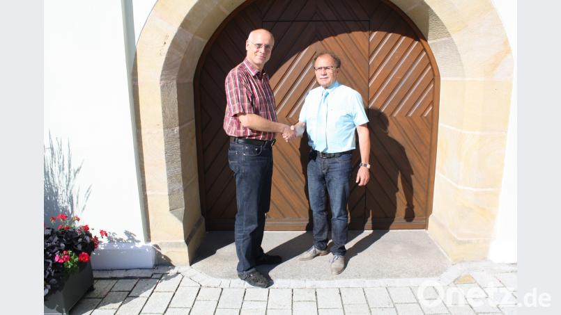 Bürgermeister Werner Walberer (rechts) war das erste Gemeindeoberhaupt, das auf das Angebot des Kreis-Integrationsbeauftragten Wolgang Klink antwortete, sich in den Landkreiskommunen vorzustellen. Beide sehen eine gute gemeinsame Basis für ihre Zusammenarbeit. bjp