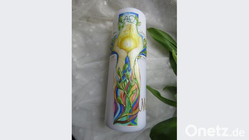 Diese Kerze hat Maria Heinrich ihrer bereits verstorbenen Großmutter gewidmet. ubb