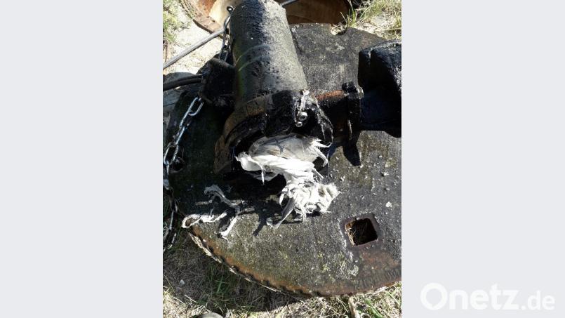 Feuchttücher und Hygieneartikel bildeten einen Klumpen und machten den Kanal dicht. exb