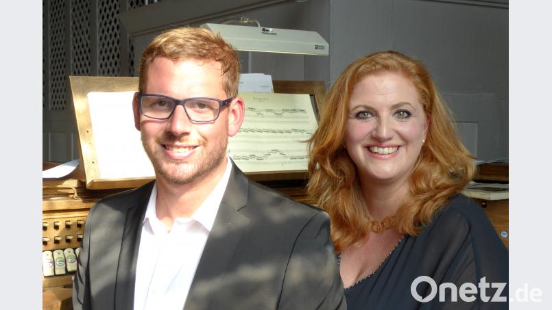 Die beiden Künstler beim Konzert „Marienvertonungen“. fsb