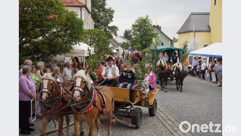 Von Schönsee aus zogen die Pferdegespanne nach Stadlern und reihten sich in den Kirchenzug ein. mmj