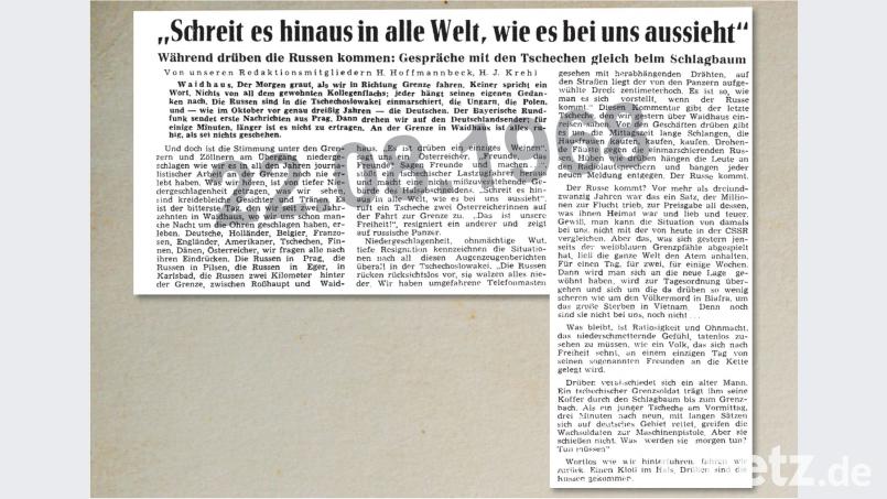 Original-Zeitungsausschnitt von 1968 Michael Ascherl [Michael Ascherl] (michael.ascherl@oberpfalzmedien.de, mascherl)