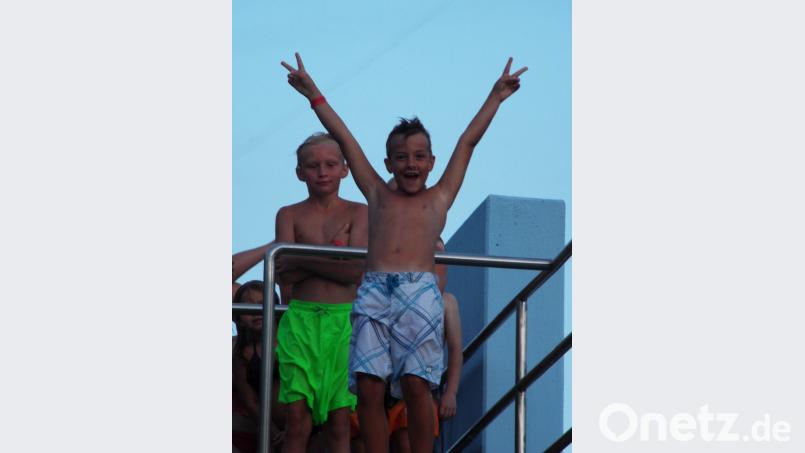 Der jährliche "Arschbombenwettbewerb" sorgte für tolle Stimmung. myd