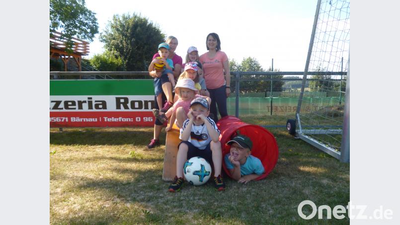 Ab September wird beim TSV Bärnau wieder das Kinderturnen angeboten. Die Kinder waren mit mit Eifer bei der Ferien-Aktion dabei. exb