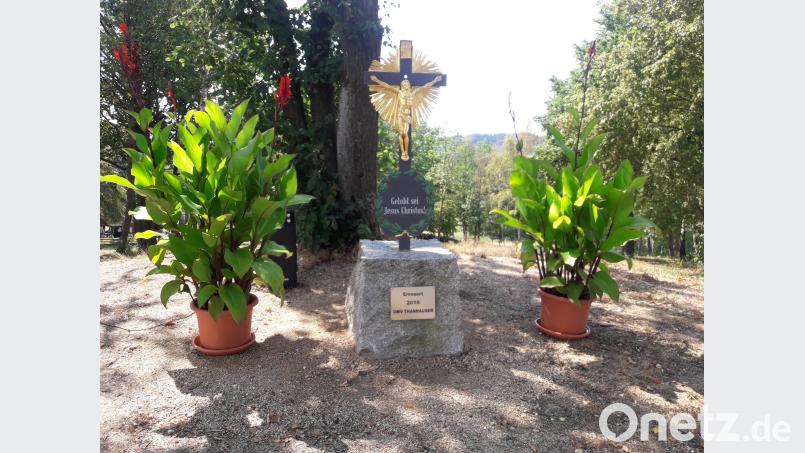 Das renovierte Marterl am Gipfel des Gaisbühls. Bild: rdh