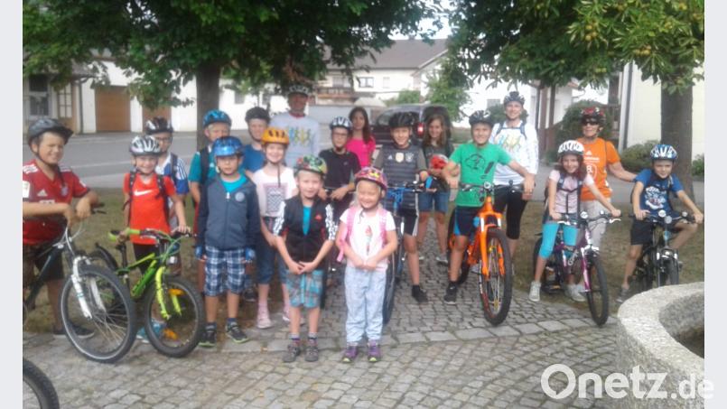 Die Kinder genossen die Radtour zum Müllner-Hof. Bild: exb