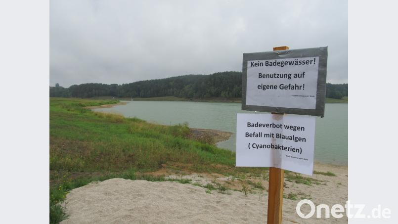 Erstmals gibt es ein offizielles Badeverbot, denn der Eixendorfer Stausee steht eigentlich nicht auf der Liste der EU-Badegewässer. Bild: bl