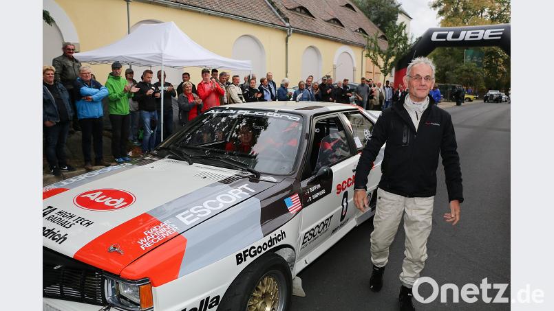 Der zweifache Deutsche Rallyemeister, Harald Demuth mit seinen legendären Audi. Bild: bsc
