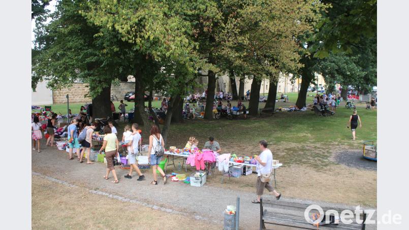 Kinderflohmarkt in Grafenwöhr. Bild: sne