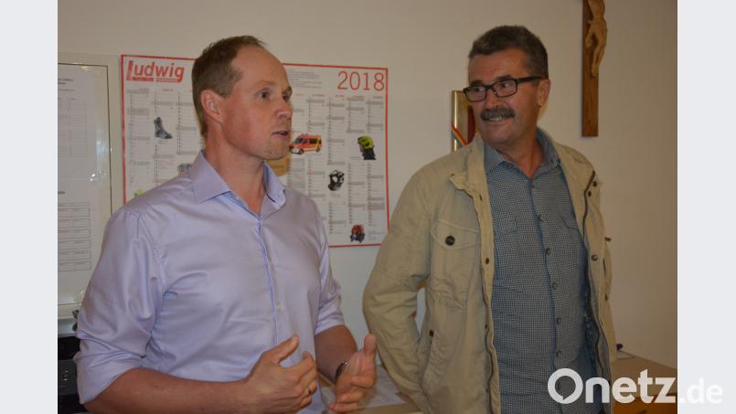Stellten sich der Diskussion: BDM-Vorstandssprecher Hans Foldenauer (rechts) und Kreisvorsitzender Matthias Zahn. Bild: jr