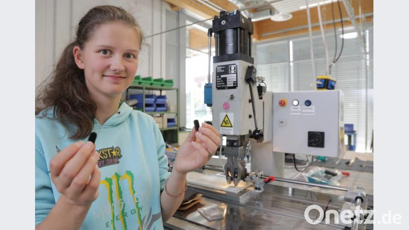 Das sind sie, die Pufferteile für BMW, die bei den Jura-Werkstätten ausgestanzt und mit Filz beklebt werden. Bild: Wolfgang Steinbacher