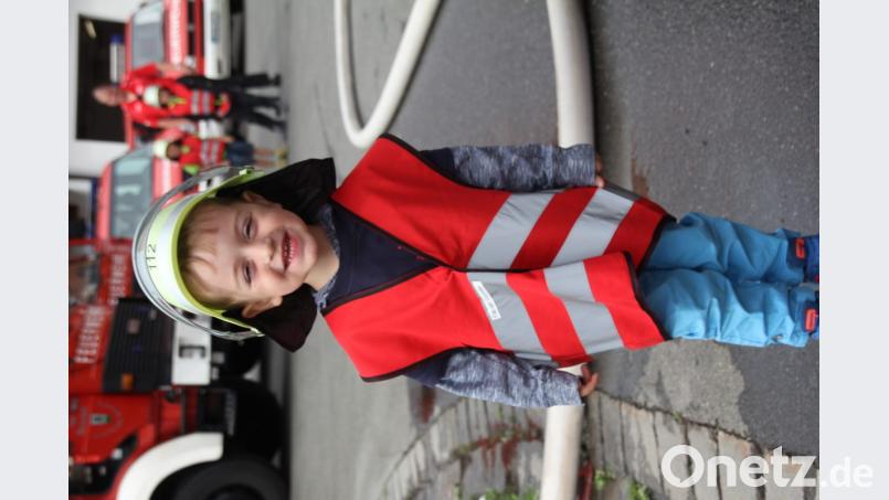 Mit Spaß dabei, so sieht ein Feuerwehrmann der Zukunft aus Bild: frd