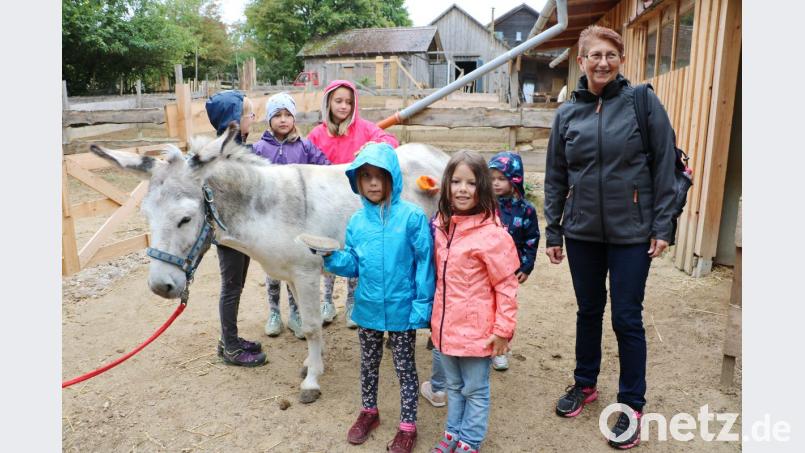 Die Mädchen in Aktion beim Putzen mit Elisabeth Dehling vom FC Edelsfeld Kinderturnen. Bild: gru