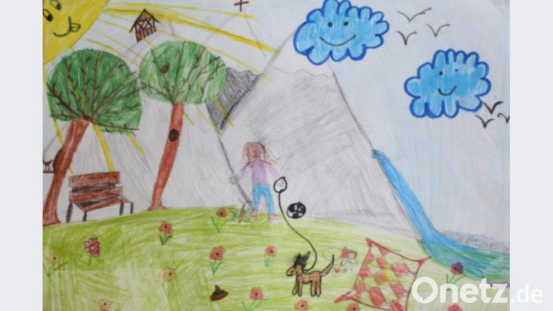 Jana Weigelt gewinnt mit &quot;Sommer, Sonne, Sonnenbrand&quot; den ausgeschriebenen Malwettbewerb. Bild: dwi