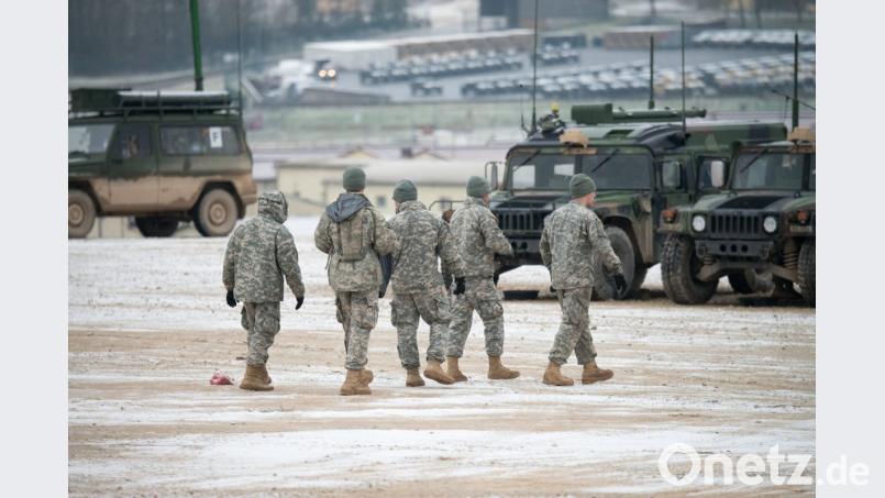 US-Soldaten auf dem Truppenübungsplatz in Hohenfels. Bild: Armin Weigel/Archiv