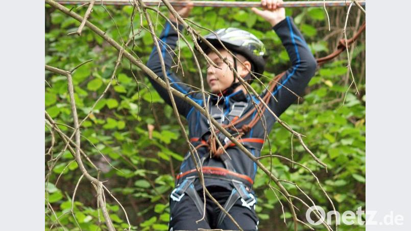 Ganz schön spannend, der Seilsteg. Bild: sön