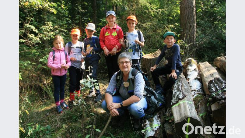 Annette Schödel ist nicht nur Forstfrau, sie weiß auch, wie man Kindern den Lebensraum Wald spannend näher bringt. Bild: wro