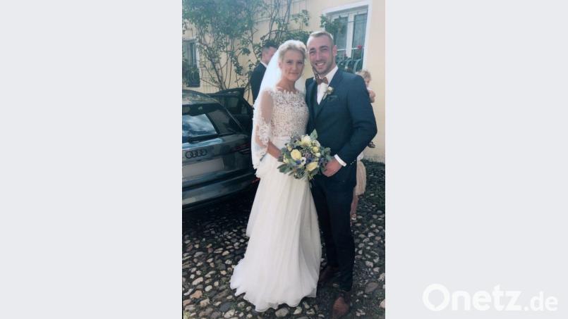 Das glückliche Brautpaar: Stefan und Andrea Messer Bild: exb