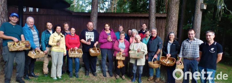 Das gibt viele leckere Schwammerlmahlzeiten. Die Teilnehmer der OWV-Pilzwanderung können zufrieden sein. Ihre Exemplare wurden vom Pilzsachverständigen Stefan Hartwig (rechts) begutachtet und ausführlich erklärt. Markus Müller (Zweiter von rechts) dankte besonders Andrea Gagulic (Achte von links) für die reibungslose Organisation. Bild: jml