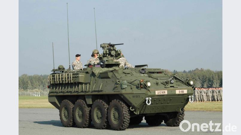Ein amerikanischer Radpanzer vom Typ &quot;Stryker&quot;. Bild: mor