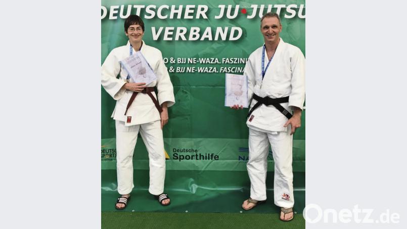 Die Judoka Andrea Hofmann und Thomas Kraus vom TB Weiden sind Deutsche Vizemeister. Bild: sbo