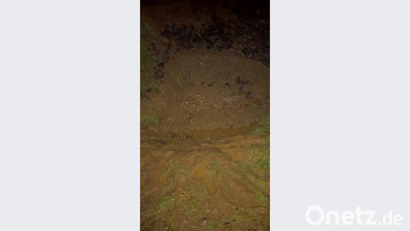 Total verschlammt waren die Zuläufe zum Entwässerungssystem. Bild: exb