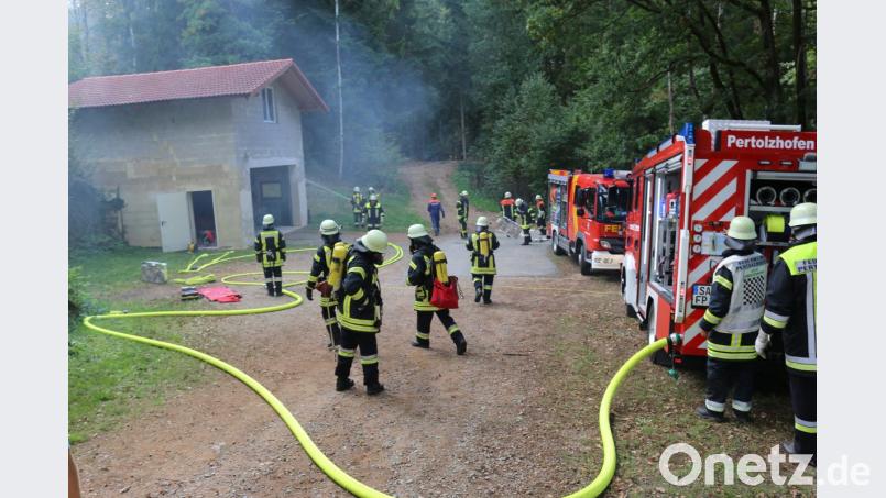Bei der Übung zur Aktionswoche in Pertolzhofen stellten die fünf gemeindlichen Wehren ihre Schlagkraft unter Beweis. Bild: exb