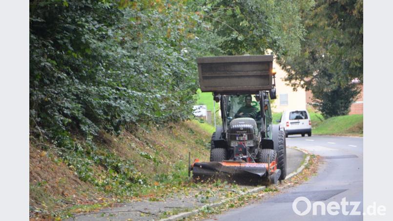 Julian Schön vom gleichnamigen Hausmeisterservice unterstützte den städtischen Bautrupp bei den Aufräumarbeiten. Bild: dob