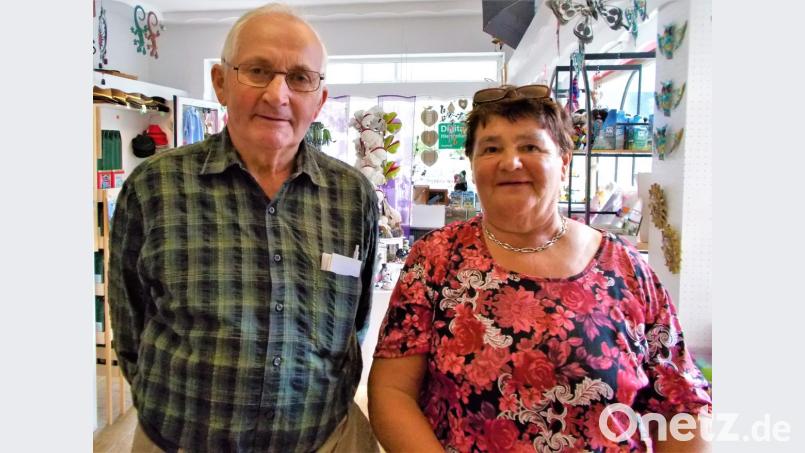 Ein sehr vitales Ehepaar: der Heinrich Grünbauer und seine Frau Käthe. Dass er 	jetzt seinen 80. Geburtstag feiern kann, sieht man ihm wirklich nicht an. Bild: jml